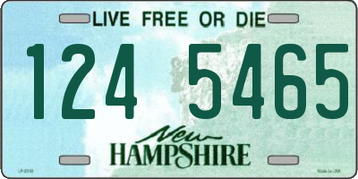 NH license plate 1245465
