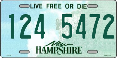 NH license plate 1245472