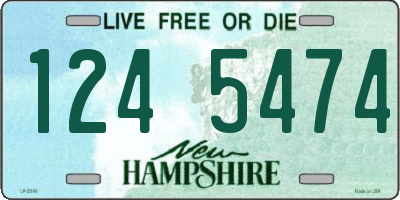 NH license plate 1245474