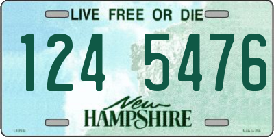 NH license plate 1245476
