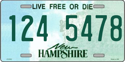 NH license plate 1245478