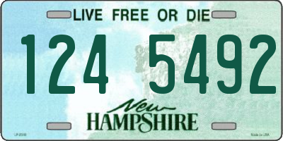 NH license plate 1245492