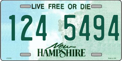NH license plate 1245494