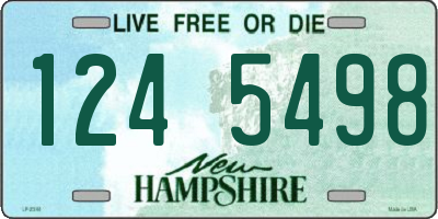 NH license plate 1245498