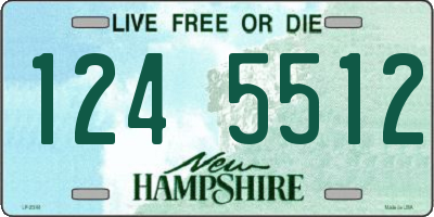 NH license plate 1245512