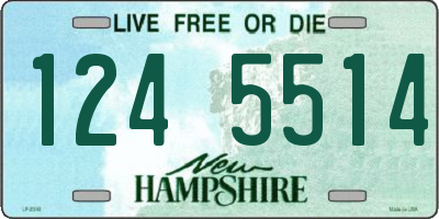 NH license plate 1245514