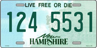 NH license plate 1245531