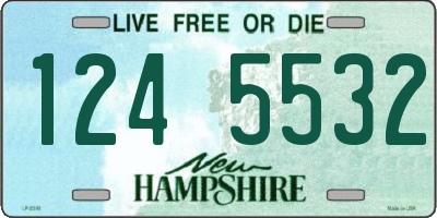 NH license plate 1245532