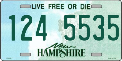 NH license plate 1245535