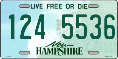 NH license plate 1245536