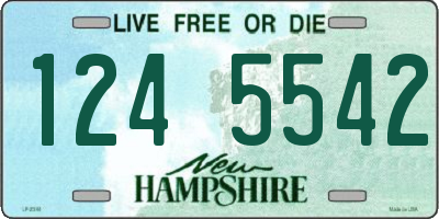 NH license plate 1245542