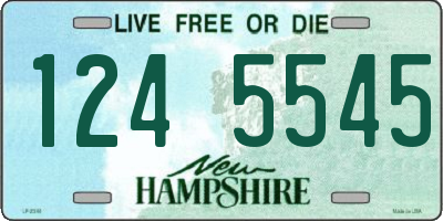 NH license plate 1245545