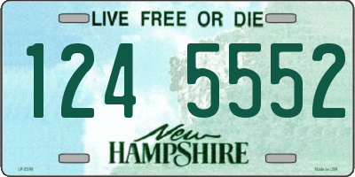 NH license plate 1245552