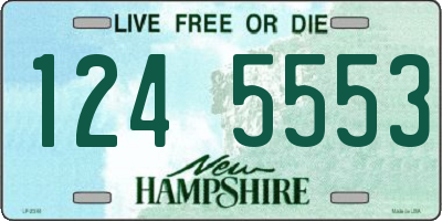 NH license plate 1245553
