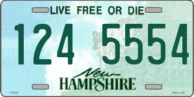 NH license plate 1245554