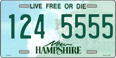 NH license plate 1245555