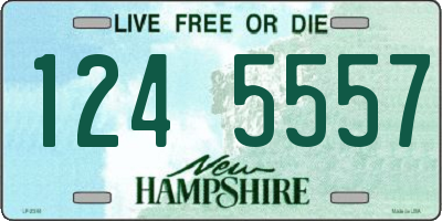 NH license plate 1245557