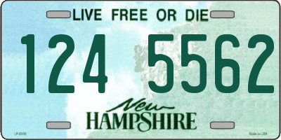NH license plate 1245562