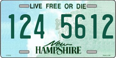 NH license plate 1245612