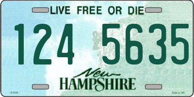 NH license plate 1245635
