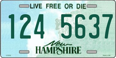 NH license plate 1245637