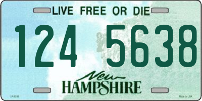 NH license plate 1245638