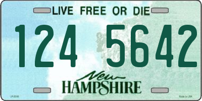NH license plate 1245642