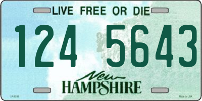 NH license plate 1245643