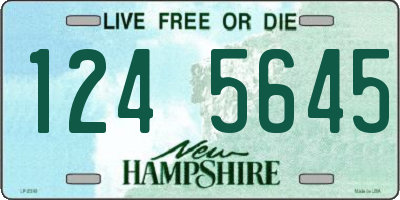 NH license plate 1245645
