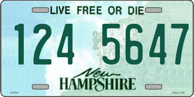NH license plate 1245647