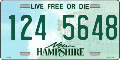 NH license plate 1245648