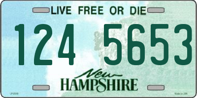 NH license plate 1245653
