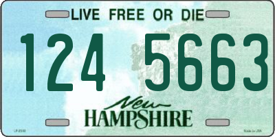 NH license plate 1245663