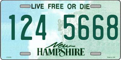 NH license plate 1245668