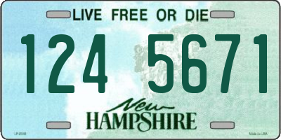 NH license plate 1245671