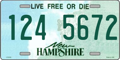 NH license plate 1245672