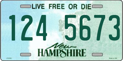 NH license plate 1245673