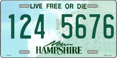 NH license plate 1245676