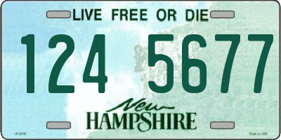 NH license plate 1245677