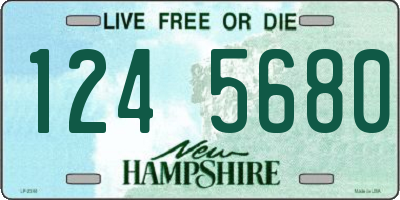 NH license plate 1245680