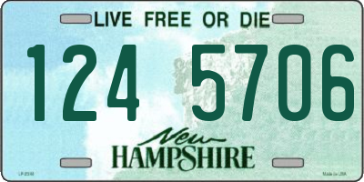 NH license plate 1245706