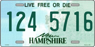NH license plate 1245716