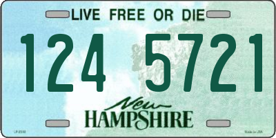 NH license plate 1245721