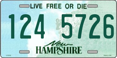 NH license plate 1245726