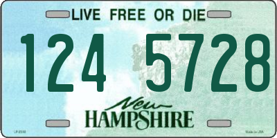 NH license plate 1245728