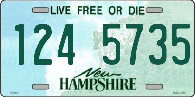 NH license plate 1245735