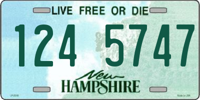 NH license plate 1245747