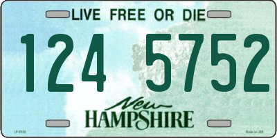 NH license plate 1245752