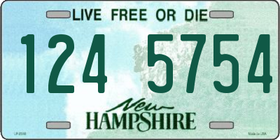 NH license plate 1245754