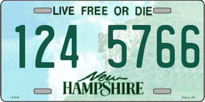 NH license plate 1245766